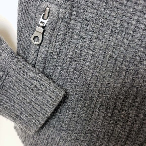 Ann Taylor LOFT Women's XSP Charcoal Knit Full Zip Top Shirt Sweater - Picture 5 of 11